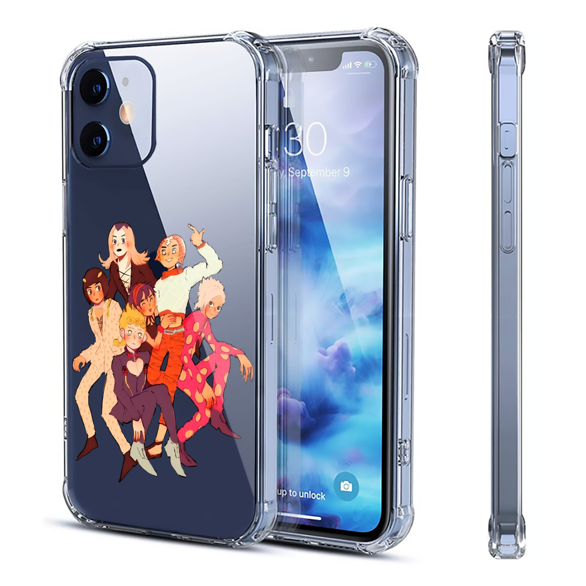 （画像用） ジョジョの奇妙な冒険 JoJo's Bizarre Adventure 【iPhone 12シリーズ対応】透明スマホケース（クリアソフトケース）